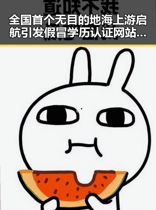 全国首个无目的地海上游启航引发假冒学历认证网站警示公安部网安局发布典型案例